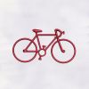 Red Bicycle Machine Embroidery Design