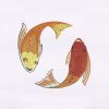 Koi Oriental Carp Fishes Embroidery Design