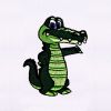 Vibrant and Playful Little Alligator Embroidery Design