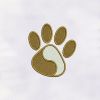 Brown Paw Embroidery Design | Pet Animal PES Embroidery File | Dog Paw Machine Embroidery File