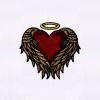 Wings Wrapped Heart Embroidery Design