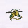 Worked Up Hockey Playing Hornet Embroidery Design