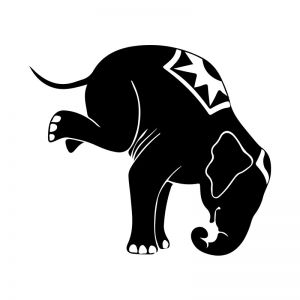Elephant Stencil Art