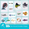 Sea Animal Embroidery Collection