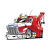Red Tow Truck Vector Design