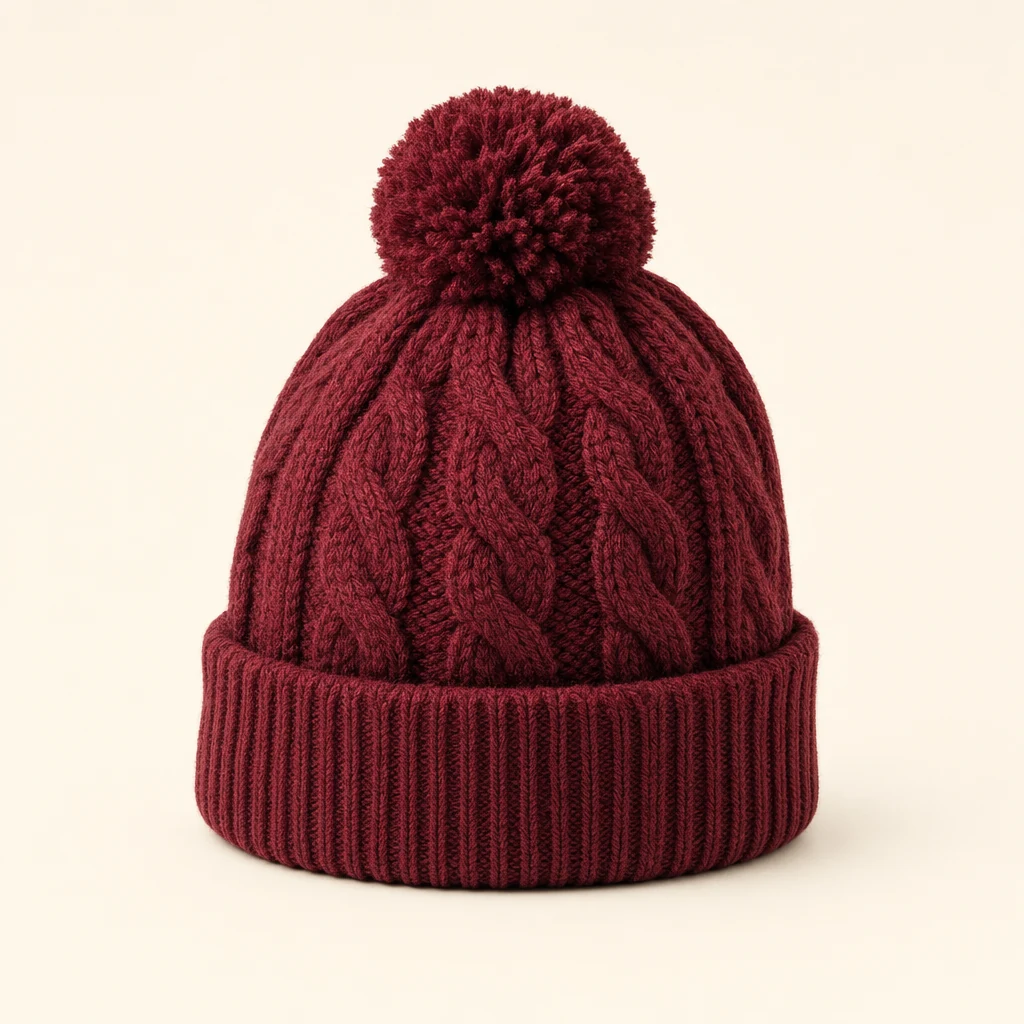 Pom-Pom Knit Beanie