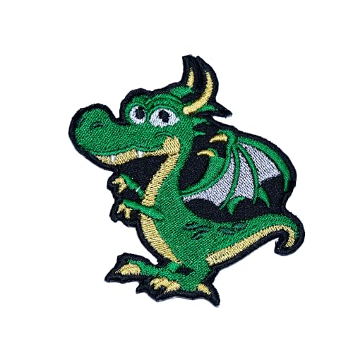 DigitEMB Dragon Iron On Patch - Embroidered Fantasy Mythical Applique