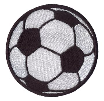 DigitEMB Soccer Ball Iron On Patch, Embroidered Sew On Soccer Patches