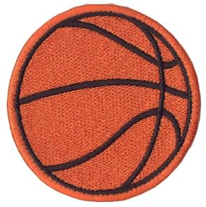 DigitEMB Basketball Iron On Patch, Embroidered Sew On Basketball Patch