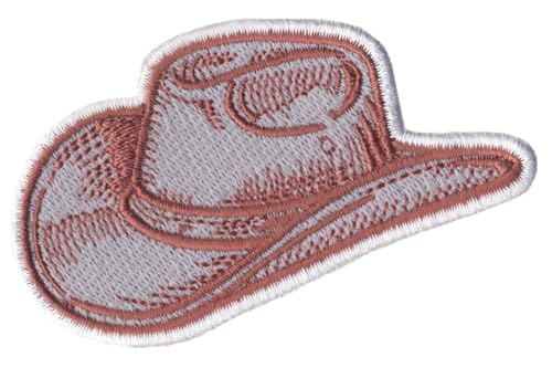 DigitEMB Cowboy Hat Patches Iron On Western Patch for Trucker Caps Denim
