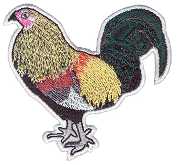DigitEMB Rooster Iron On Patch - Chicken Farm Country Bird Applique