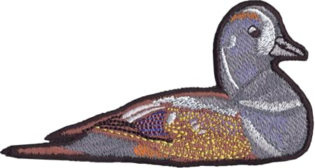 DigitEMB Duck Iron On Patch - Harlequin Waterfowl Bird Hunting Applique