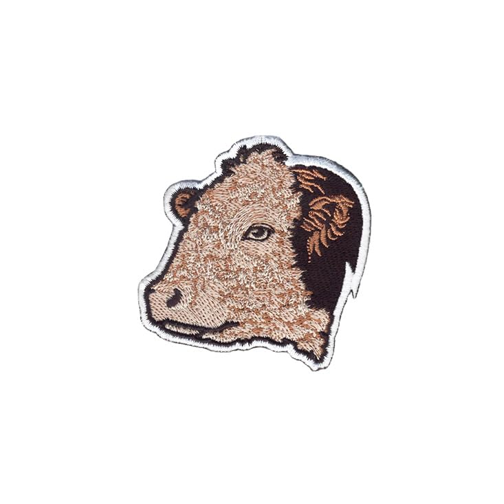 DigitEMB Bull Head Iron On Patch - Western Cowboy Longhorn Applique