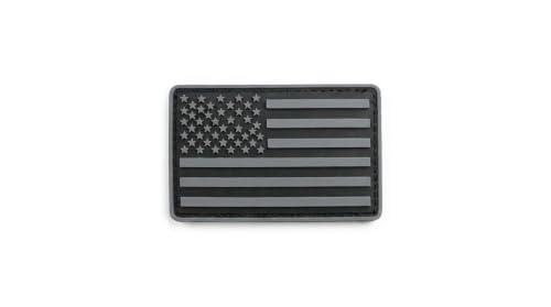 DigitEMB Subdued Black American Flag Patch, PVC Hook & Loop Tactical