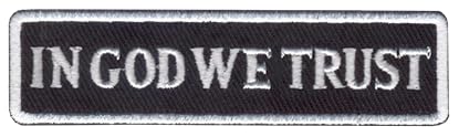 DigitEMB in God We Trust Patch - Christian Iron On Patches for Vests
