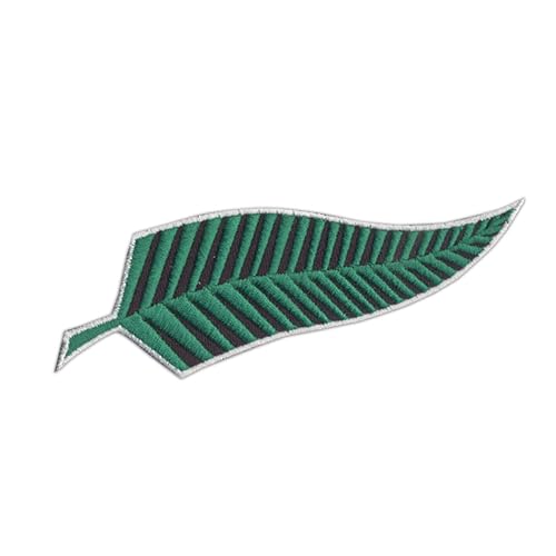 DigitEMB Green Leaf Patch Iron On Nature Botanical Embroidered 4x3.25